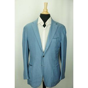 Kiton Powder Blue Unstructured Cashmere Blend Patch Pocket Sport Coat XL 42R NEW